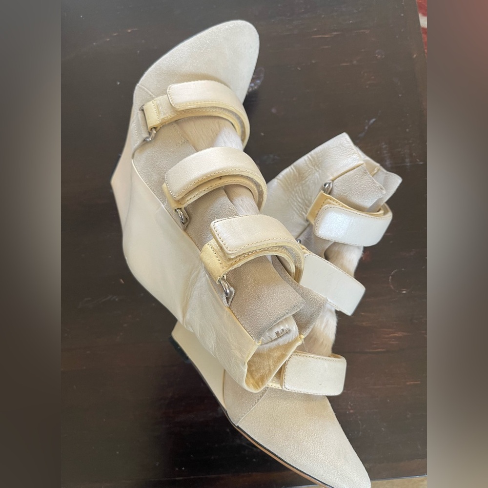 Isabel Marant NEW Scarlet Wedge Cream Boots Booties Size 36 or 6 - Picture 2 of 11